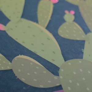 Modern Illustration Desert Prickly Pear Cactus Art Print image 2