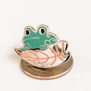 Frog and Alocasia Hard Enamel Pin image 1