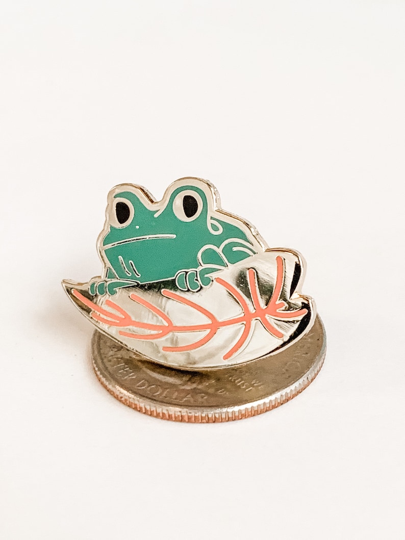 Frog and Alocasia Hard Enamel Pin image 1