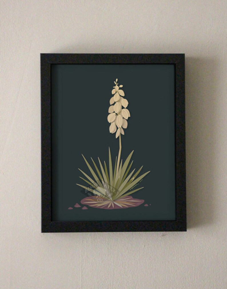 Prickly Pear Set of 4 Desert Plant Prints and Joshua Tree Saguaro Yucca