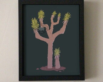 Modern Illustration Desert Joshua Tree Art Print