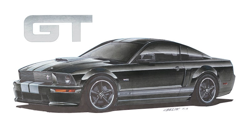 2007 Ford Shelby Mustang GT Black Art Prints by Jim Gerdom image 1