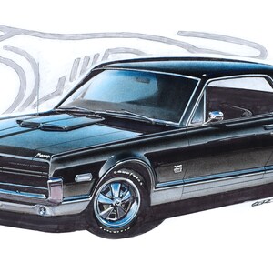 1968 Cougar GT-E 12x24 Zoll Kunstdruck von Jim Gerdom