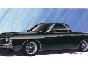 1968 Ford Ranchero Project Truck 9x18 and 12x24 inch Art Prints by Jim Gerdom