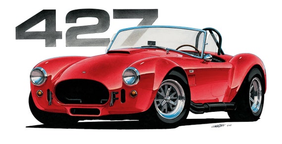 1966 Ford Shelby 427 Cobra 12x24 Inch Art Print by Jim Gerdom - Etsy