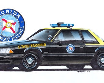 1991 Mustang Florida HP 12x24 inch Art Print by Jim Gerdom