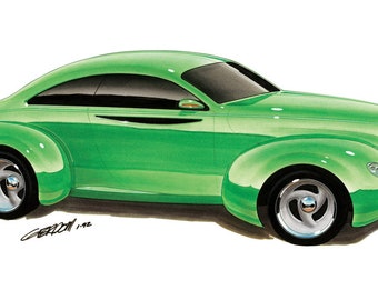 1940 Ford Street Rod 12x24 inch Art Print by Jim Gerdom