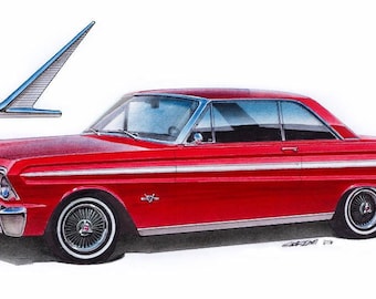 1965 Falcon Sprint 12x24 inch Art Print by Jim Gerdom