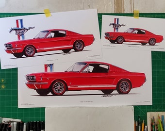 1965 Mustang GT fastback Art Print by Jim Gerdom