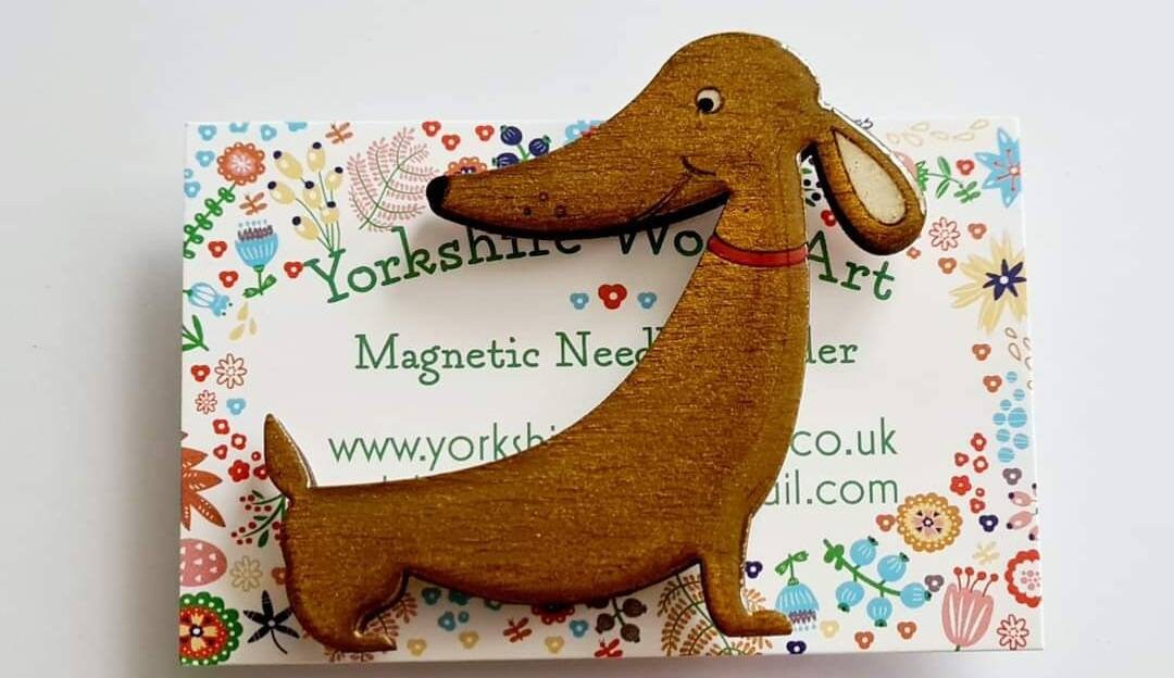 Needle Minder Dachshund Doggy With Free Needle Threader Etsy