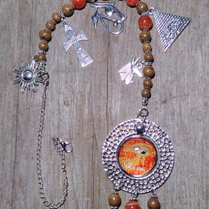 EGYPTIAN EYE of HORUS Car or House Jewelry *Rear View Mirror Suncatcher* Birthday Her Him Friend Relative *Talisman Protect Gift*