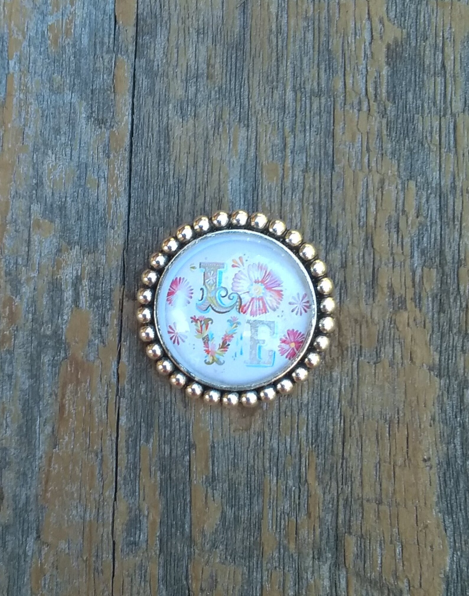 LOVE FLORAL BROOCH Pin Lapel Pin Fun Gift 10 & Under Birthday Etsy