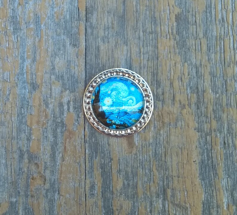 STARRY NIGHT BROOCH Pin Lapel Pin Fun Gift 10 & Under Birthday Etsy