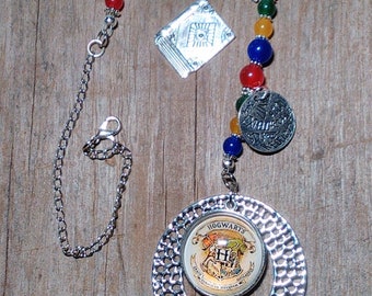 WIZARD MAGIC Car Charm Jewelry Gift 20 & Under Auto Rear View Mirror Bead Charm Sun Catcher House Jewelry Birthday Her Him Friend Thank You