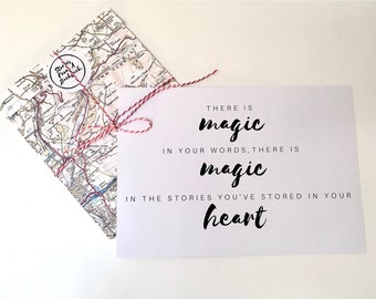 A5 Art Print - TRAVEL QUOTE/ Magic heart quote