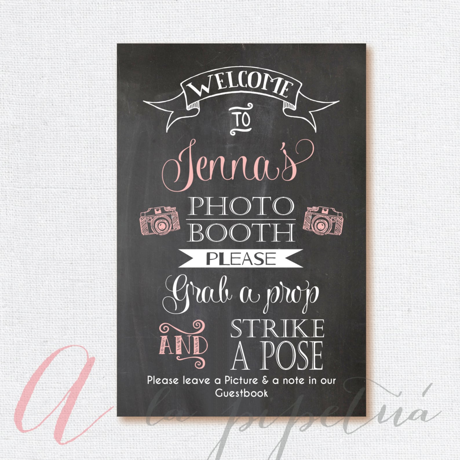 Photo Booth Sign. Chalkboard Photo Booth Sign. Printable Etsy