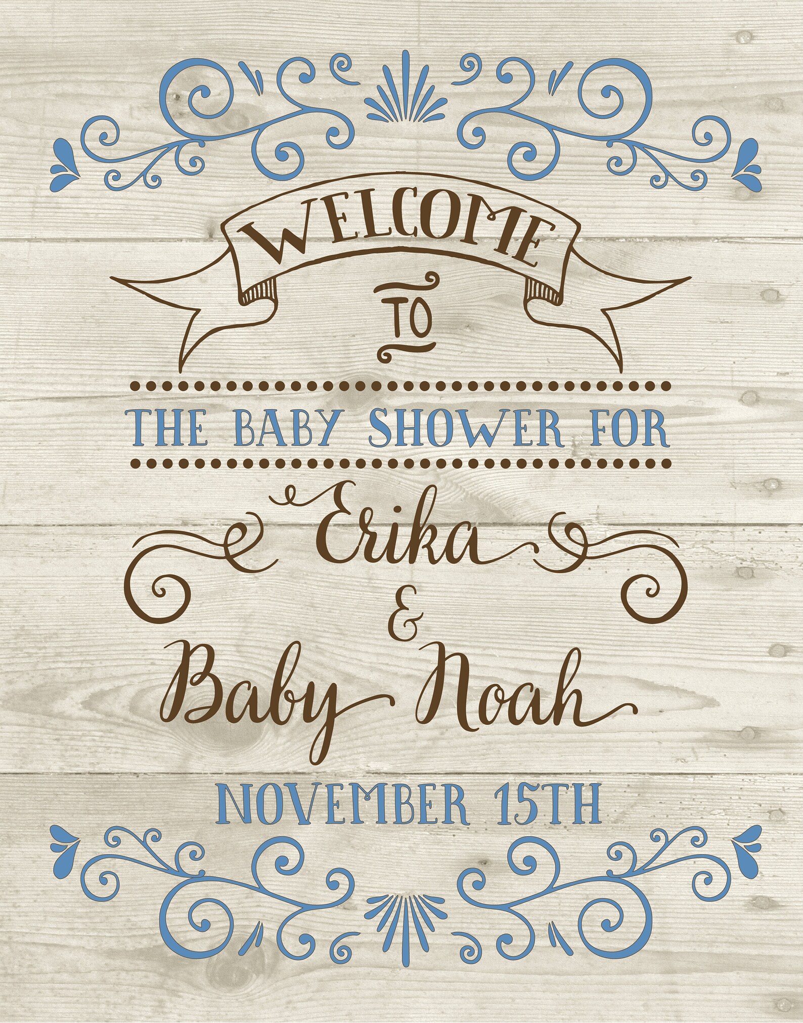 Baby Shower Sign. Wood Sign. Printable Wood Etsy