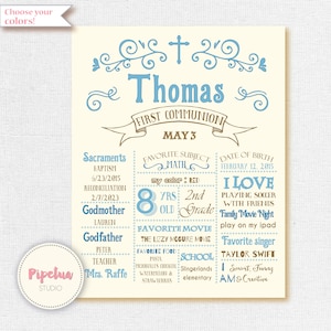 Communion poster. First Communion Poster. First Holy Communion Poster. Boy First Holy Communion. Baptism Poster.