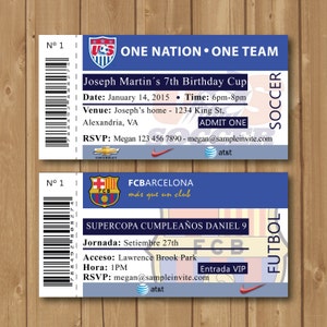 Invitation De Fete Danniversaire Football Fete Etsy