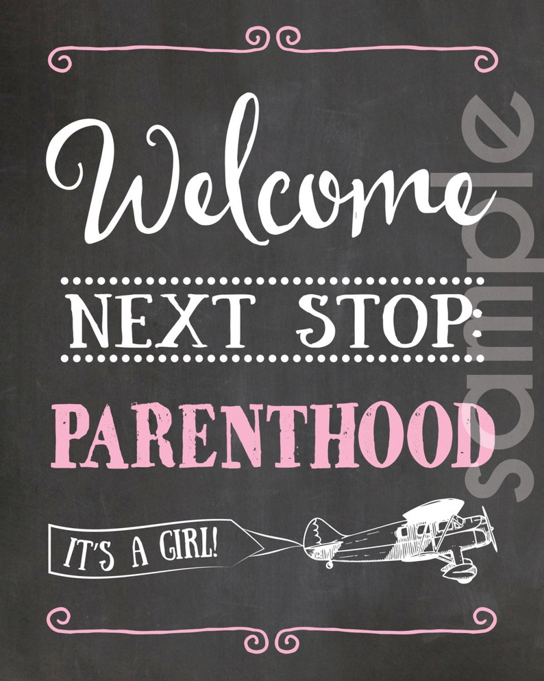 Baby Shower Sign. Chalkboard Sign. Printable Etsy