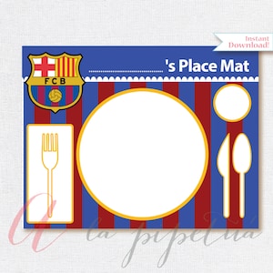 Barcelona printables. Printable Soccer Place mat. Barcelona decoration. Barcelona place mat. INSTANT DOWNLOAD