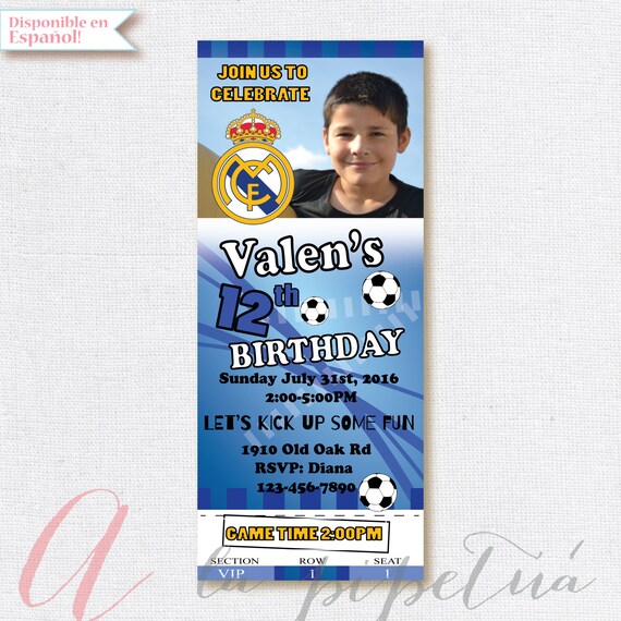 Invitation De Fete Danniversaire Football Fete Etsy