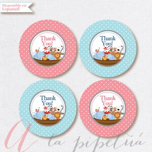 Thank You Favor Tags .noah's Ark Party Tags. Printable - Etsy