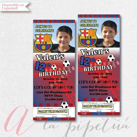 Invitation De Fete Danniversaire Football Fete Etsy