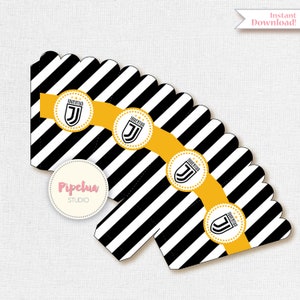 Soccer popcorn box. Soccer printables. Juventus printables. Happy Birthday soccer box. Juventus decoration. Juventus birtdhay decor
