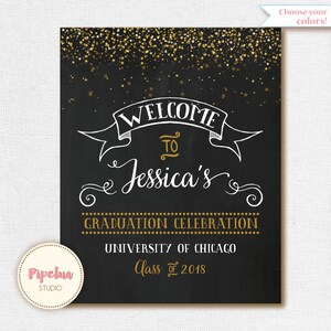 Classe de 2018. Affiche diplômée. Bannière Gradutation classe de 2018. Bienvenue signe diplômé. Affiche de tableau de diplômé. Classe de 2018