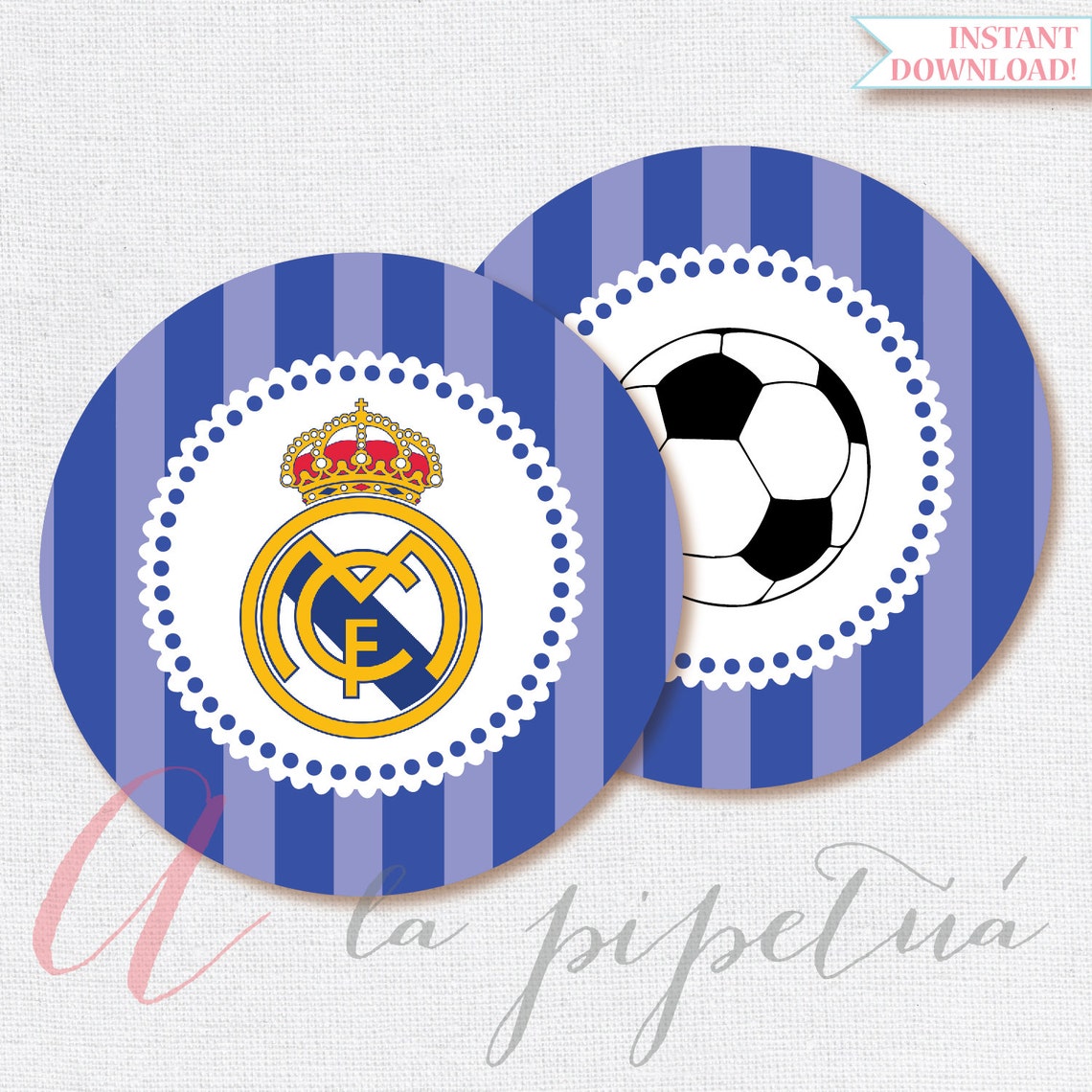 Real Madrid Printables. Printable Soccer Centerpiece. Real - Etsy