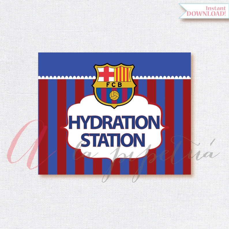 Barcelona Printables. Printable Soccer Sign. Barcelona - Etsy