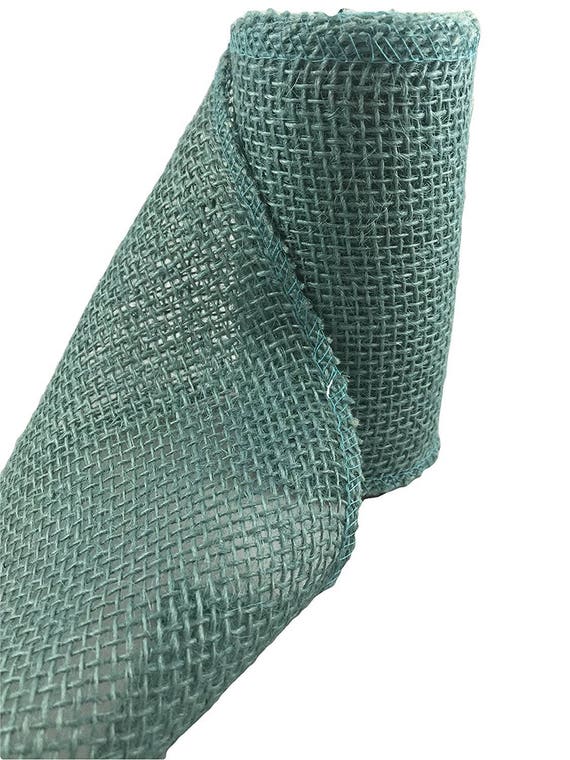 3/" 2/" Coloured or Natural Burlap Jute Hessian Wired and Unwired Ribbon 1/"