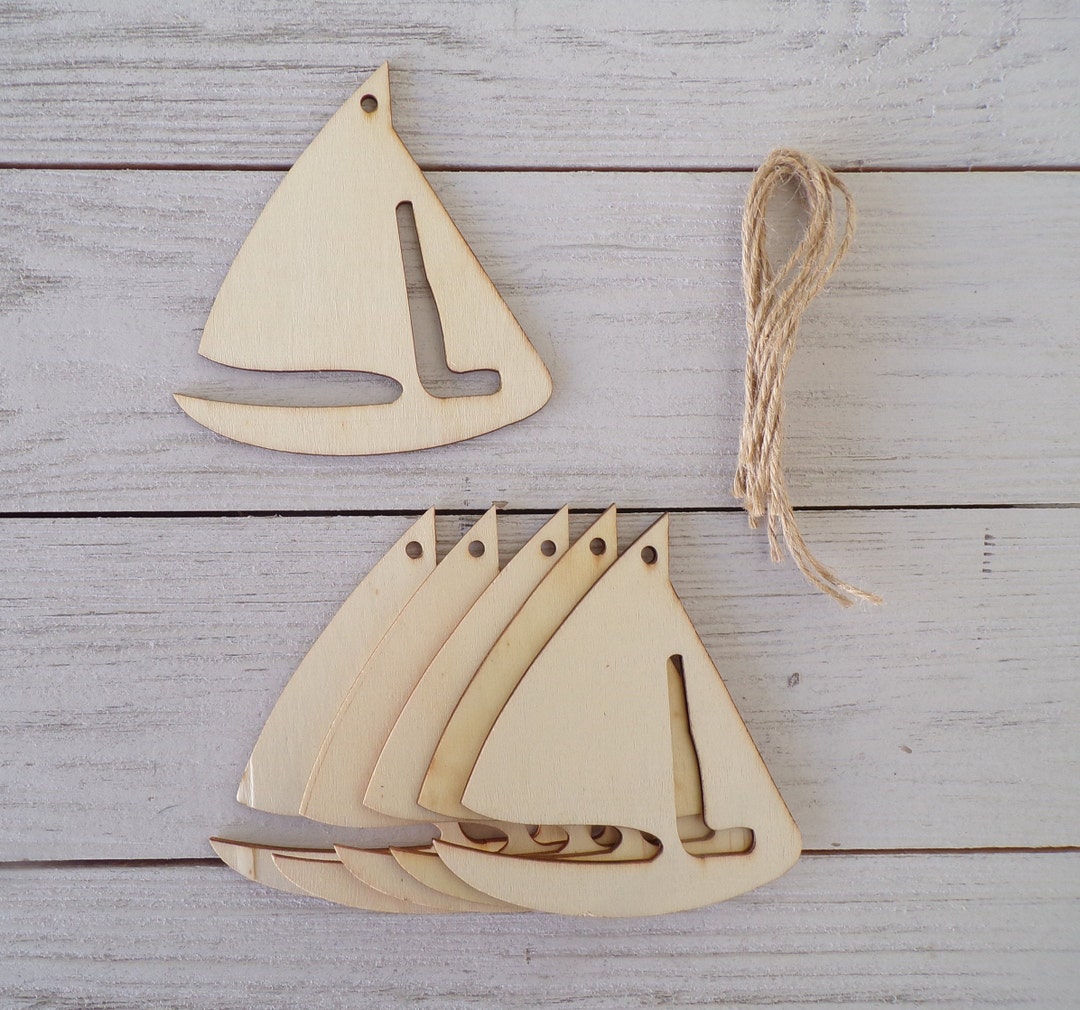 Nautical Ship Wood Cutouts Sailboat Ocean Boating Hanging - Etsy