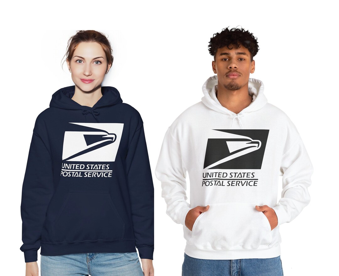 USPS Unisex Graphic Hooded Sweatshirt Postal Uniform Clothing Apparel