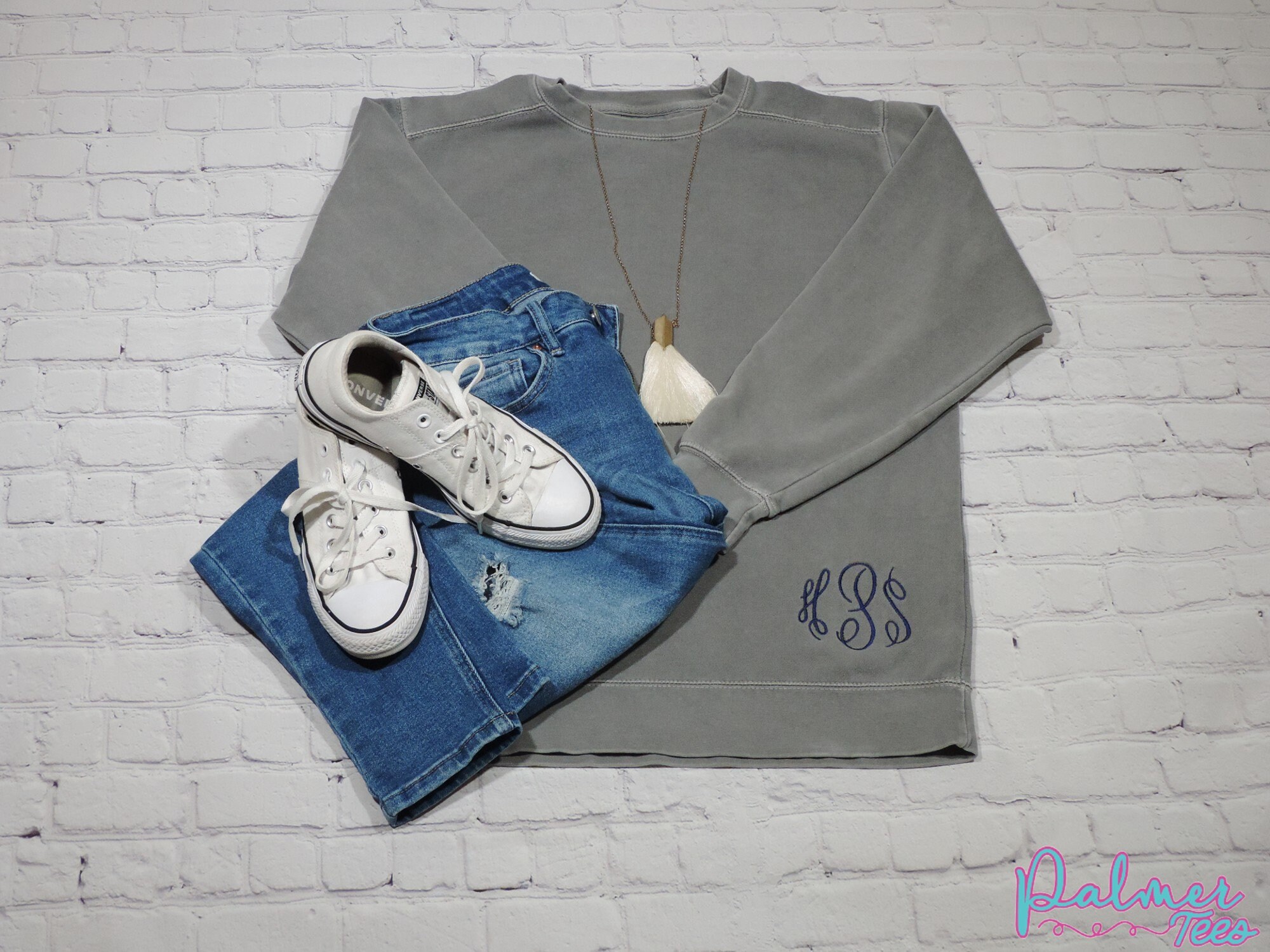 Comfort Colors Monogrammed Unisex Crewneck Bomber Sweatshirt (Crew Ne…
