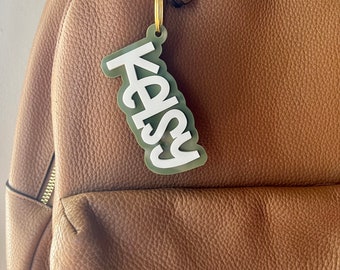 Personalized Name Keychain | Name Backpack Tag | Easter Basket | Personalized Bridesmaid Gift | Diaper Bag Tag | Custom Baby Name | 3D Name