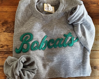 Custom Embroidered Sweatshirt | Personalized Vintage-like Sweatshirt | Customized Vintage Inspired Embroidered Felt Sweatshirt | Custom Text