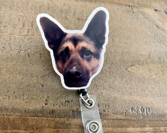 Custom Pet Badge Reel | Personalized Dog Acrylic Badge Reel | Custom Cat Badge Buddy | Nurse Badge Reel | Medical Badge Reel