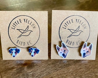 custom dog earrings