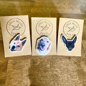 Custom Pet Pin | Personalized Dog Acrylic Brooch | Custom Cat Photo Jewelry | Pet Photo Push Pin | Pet Lover Gift | Pet Memorial Gift