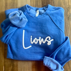 Custom Puff Embroidered Sweatshirt | Personalized Team Sweatshirt | Customized Puff Embroidery Team Spirit
