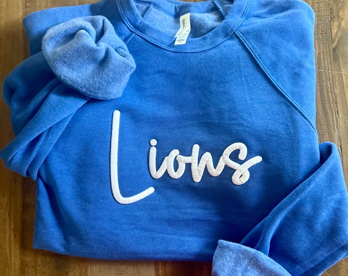 Custom Puff Embroidered Sweatshirt | Personalized Team Sweatshirt | Customized Puff Embroidery Team Spirit