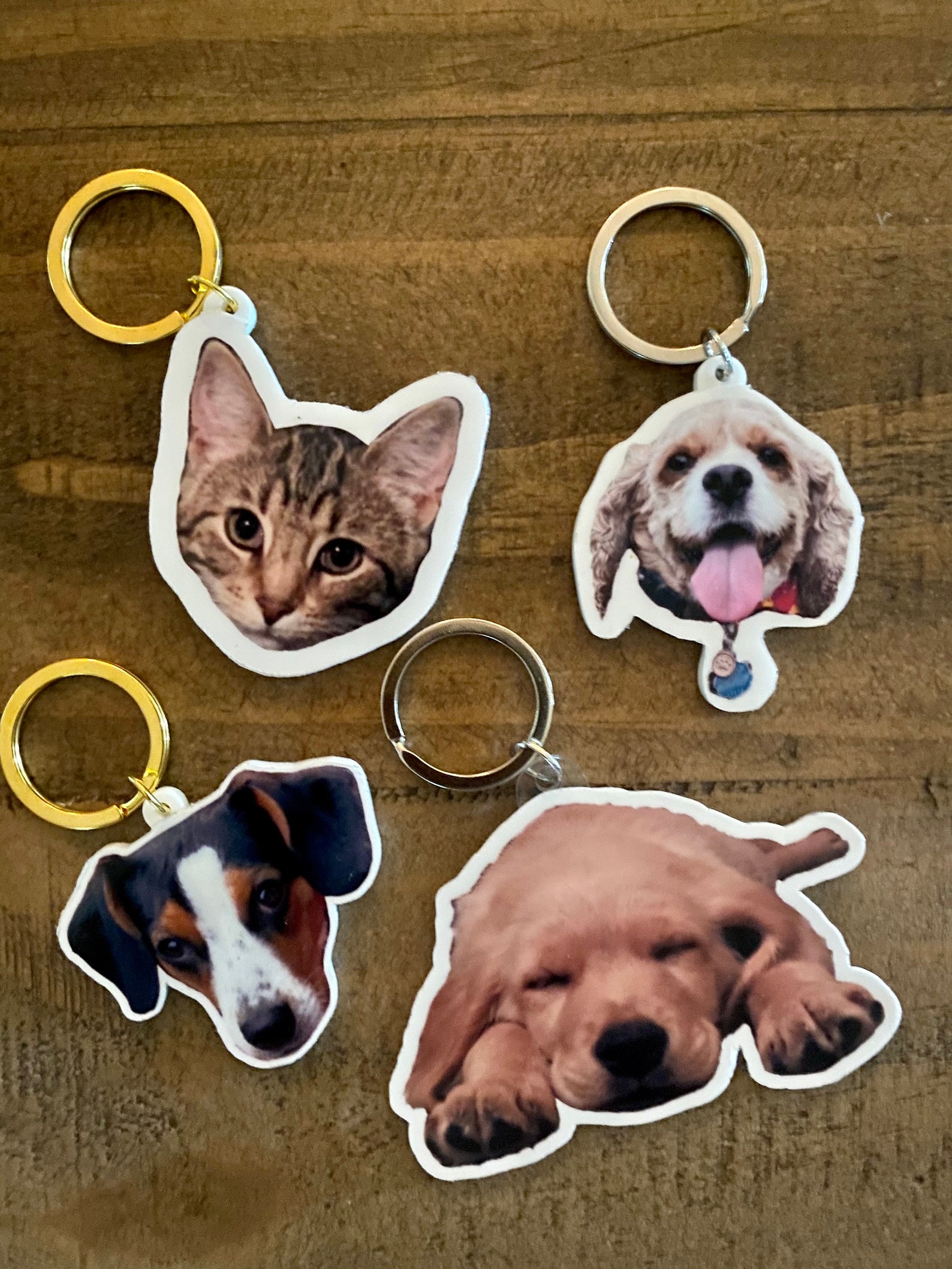 Custom Pet Keychain Custom Dog Acrylic Keychain Custom Cat Etsy