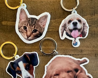 Custom Pet Keychain | Custom Dog Acrylic Keychain | Custom Cat Acrylic Keychain | Pet Memorial Keychain
