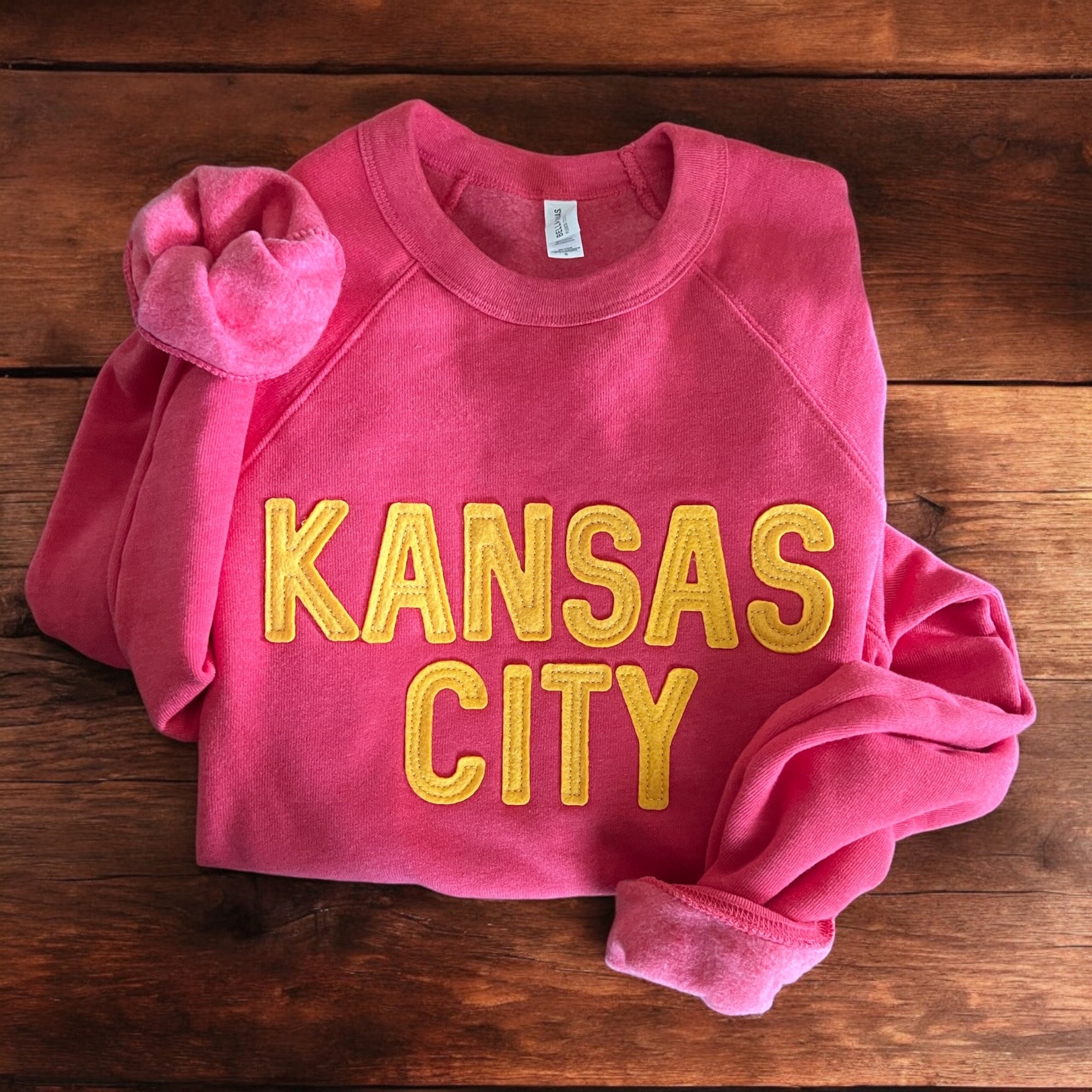Custom Embroidered Sweatshirt Personalized Vintage-like Sweatshirt Customized Vintage Inspired Embroidered Felt Sweatshirt Appliqué
