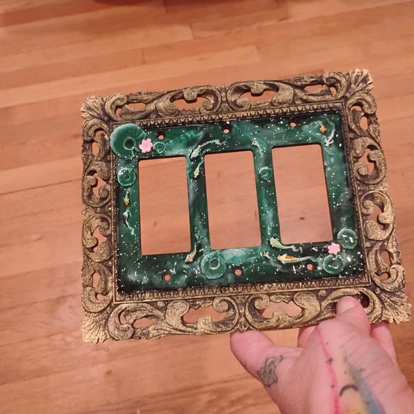 Triple light switch cover (made to order)