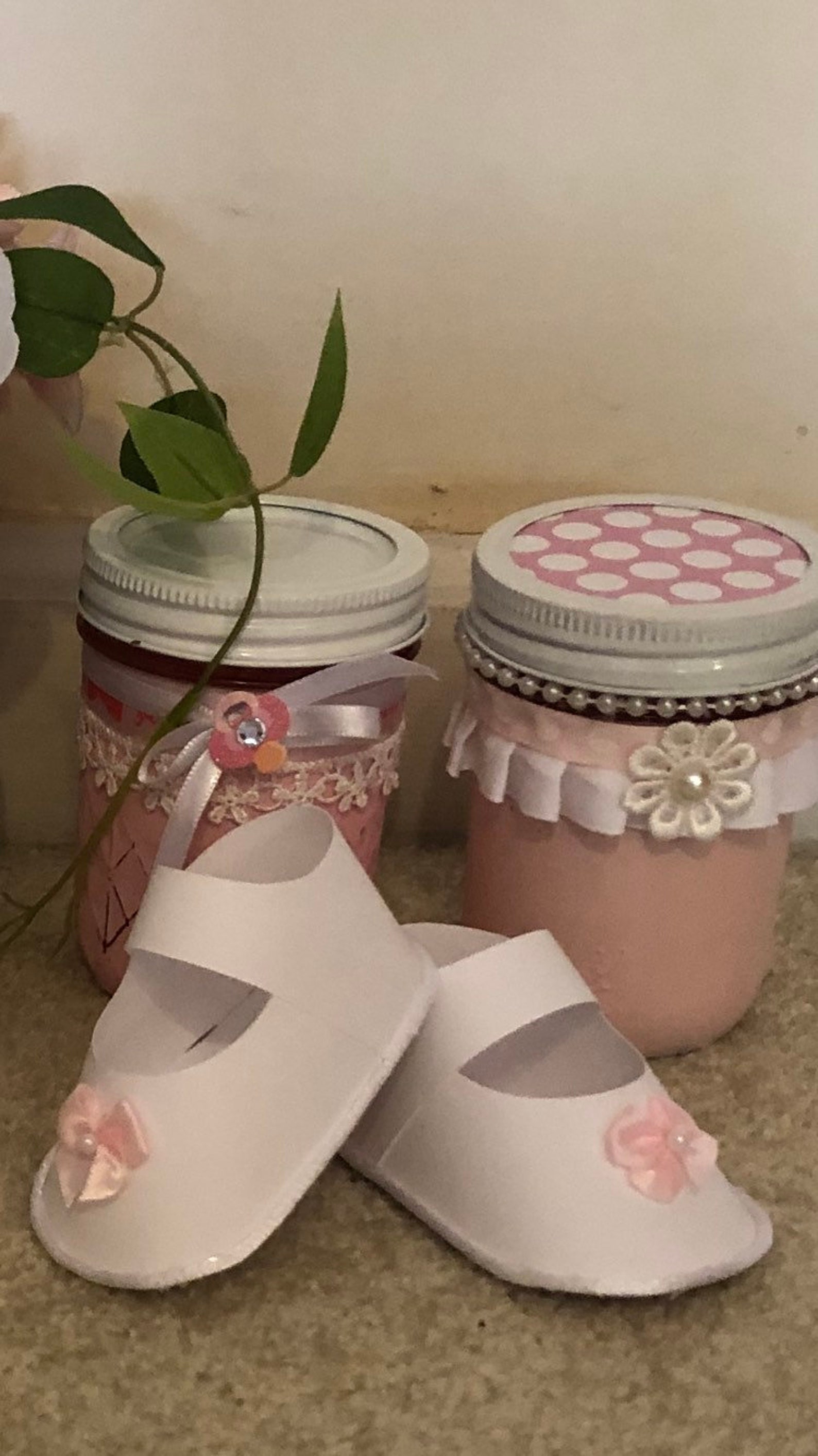 Baby Shoe Centerpiece for Boho Girl Baby Shower Etsy