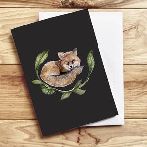 Renard, loutre, hibou, jolie chambre de bébé / nouveau-né / cartes de voeux de tous les jours / illustrations aquarelles originales / jeux de cartes de voeux