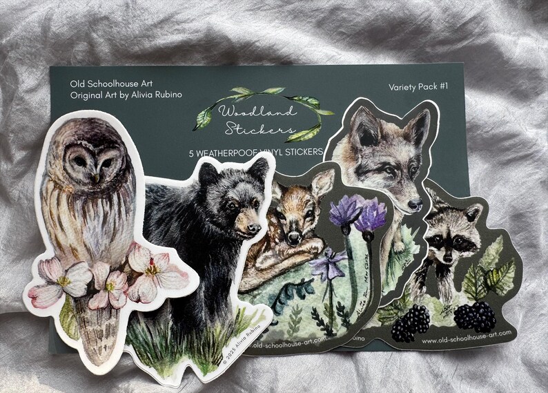 New England Woodland Vinyl Weatherproof Sticker: Nature, Eco-friendly ...